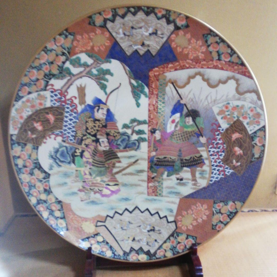 薩摩焼　金襴手　超特大の絵皿（直径100cm）